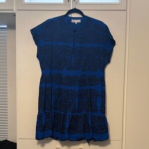 Zara embroidered shift dress Large
